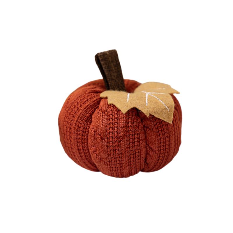 1/3ks Umělé podzimní dekorativní háčkované dýně pro rustikální statek Den díkůvzdání Sklizeň halloweenského stolu Centrální ozdoba Mantel Kitchen Decor