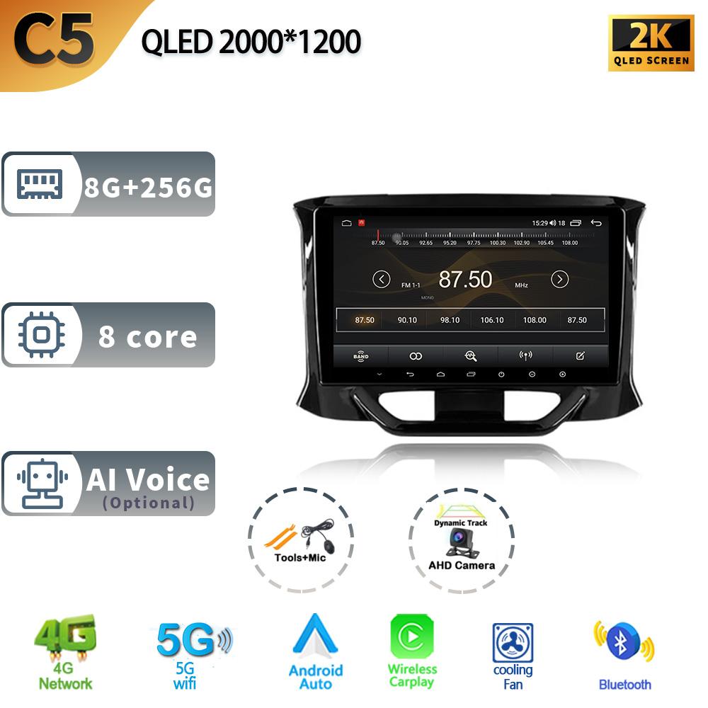 Android 13 Wireless CarPlay Auto Car Radio For LADA Xray X-ray 2015-2019 Multimedia 4G WIFI GPS Navigation Screen
