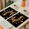 Ramadan Kareem Star Moon Lantern Placemat Set Party Table Decor Reusable Eid Al Fitr Kitchen Dining Table Mat Ramadan Decoration