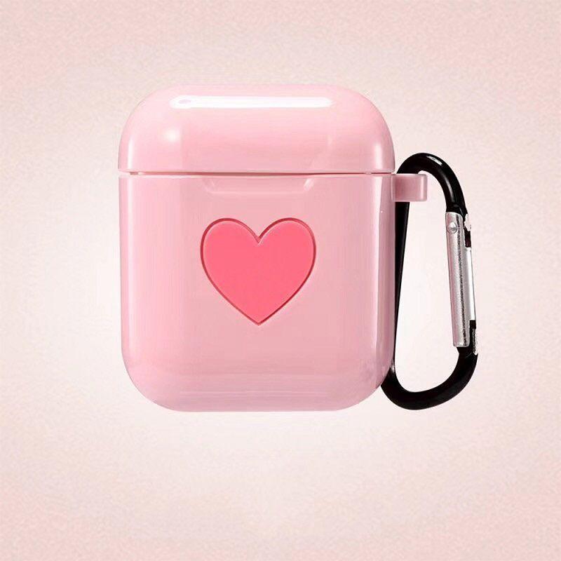 Love Heart Protective Bag Cover For Airpods Made Of Soft Skin-friendly Silicone