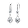 Long Water Drop Ear Hook Femininity Stud Earrings Korean Version Simple And Shiny Zircon Earrings Ear Jewelry Premium
