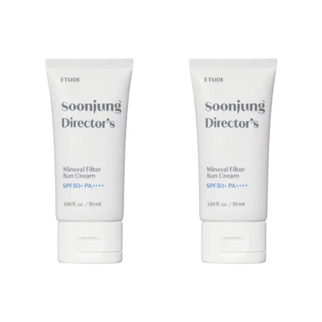 ETUDE HOUSE SoonJung X Director's Mineral Filter Sun Cream SPF50+ PA++++ 1+1 (50mL+50mL) (3 Options)