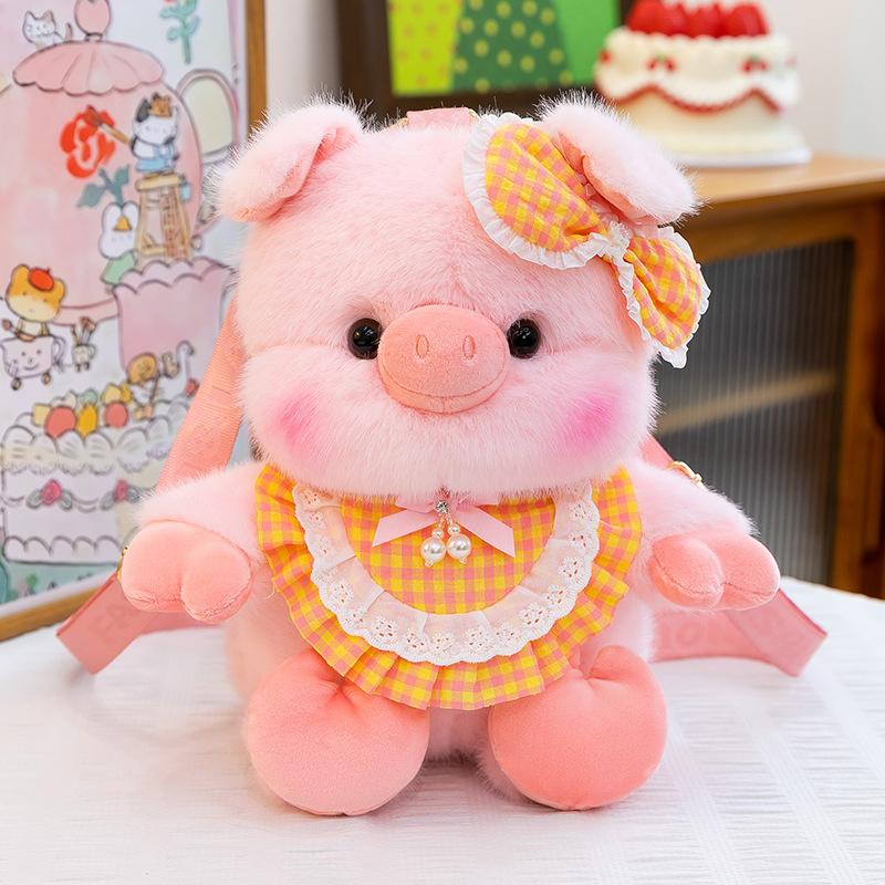 Plush doll double shoulder back cartoon soothing lamb doll backpack girl gift 36cm(290g)