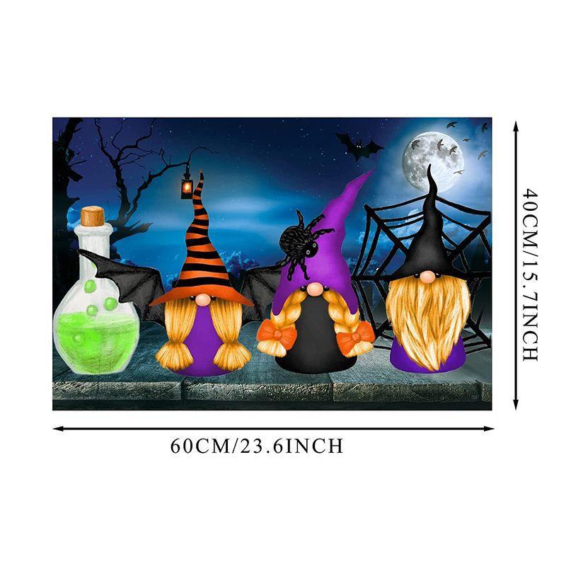 2pcs Halloween Foot Mats Ethnic Festival Decorative Floor Mats Easy To Take Care of Door Mats