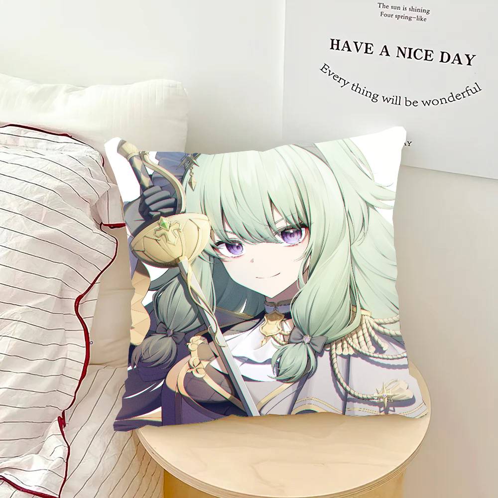 Anime Kusanagi Nene P-Project Kuddfodral Mode Fyrkantigt Kuddfodral Sovrum Soffrum Ins Dekoration Fritid