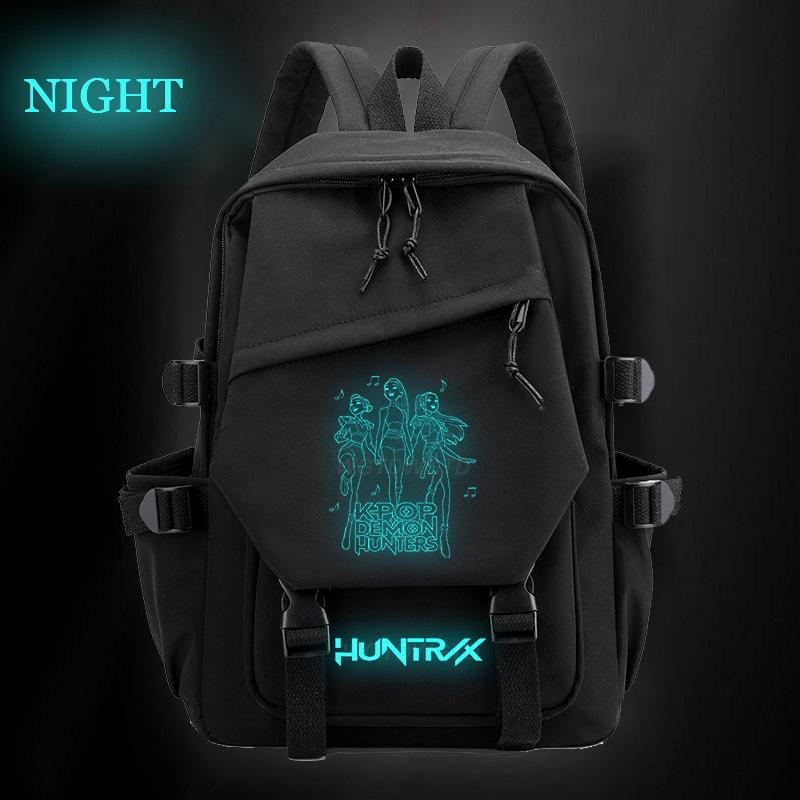 KPop Demon Hunter Surrounding Large Capacity Reducing Backpack Campus Trend Student School Bag