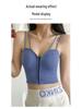 Trendy Zipper Back Tank Top with Chest Pads - Women's Bandeau Bra