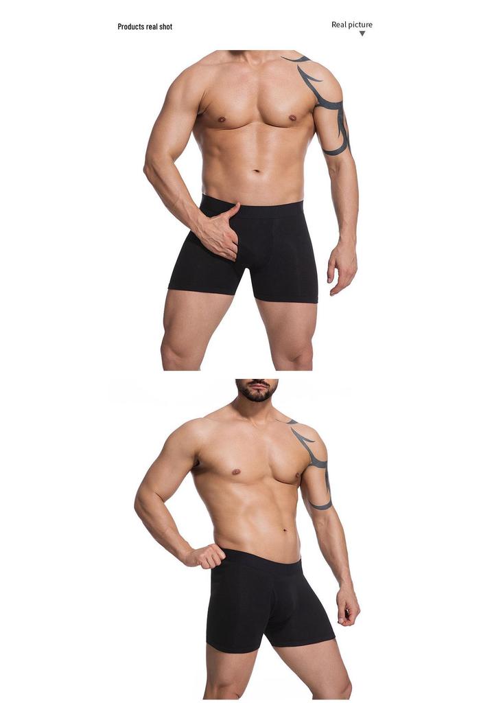 Men's Anti-Chafing Mid-Waist Cotton Boxer Briefs