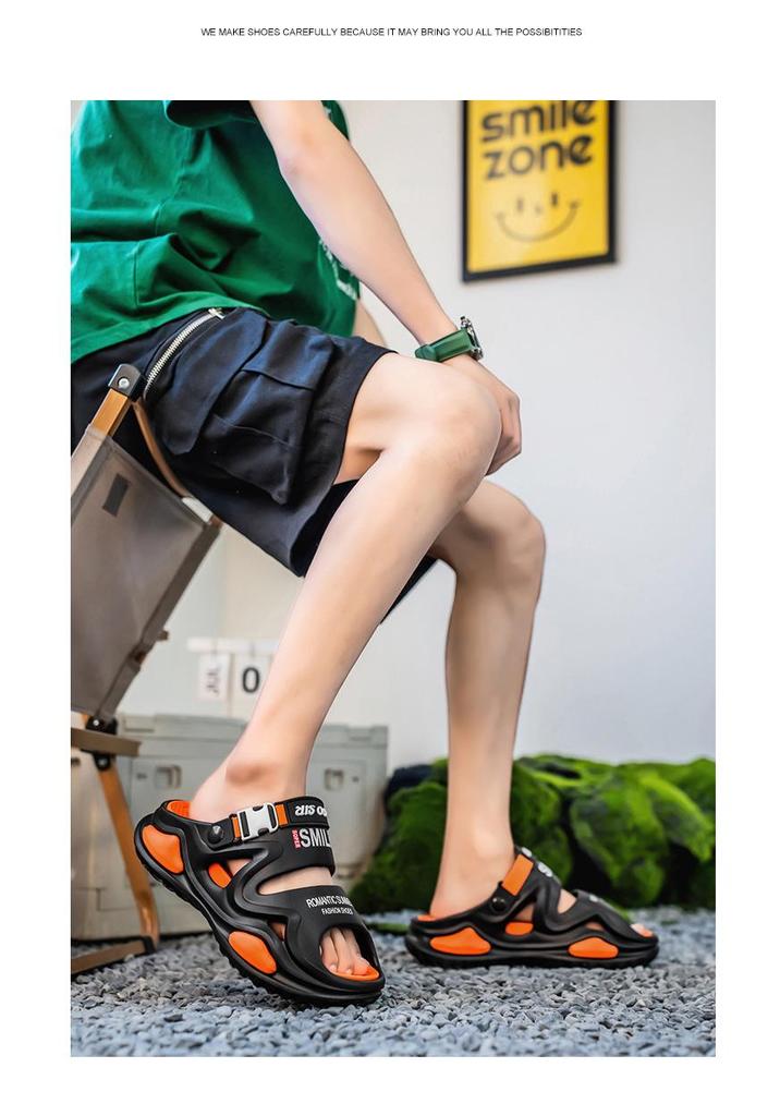 Men's Summer Sandals for Senior Students: Versatile, Soft Bottom, Outdoor & Driving Wear, Dual-Use Sandals & Slippers.
