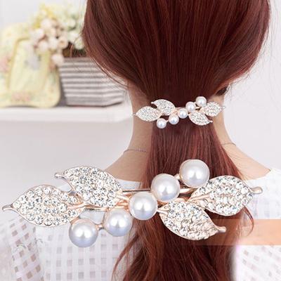 Fashion Women's Crystal Flower Hair Clips Slide Hairpin Barrette Hair Pins Hair Accessories