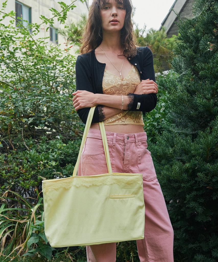 Jedrefeb5 Lace Slit Big Shopper 3 Colors