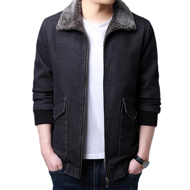 Denim Jacket Cotton-Padded Casual plus 