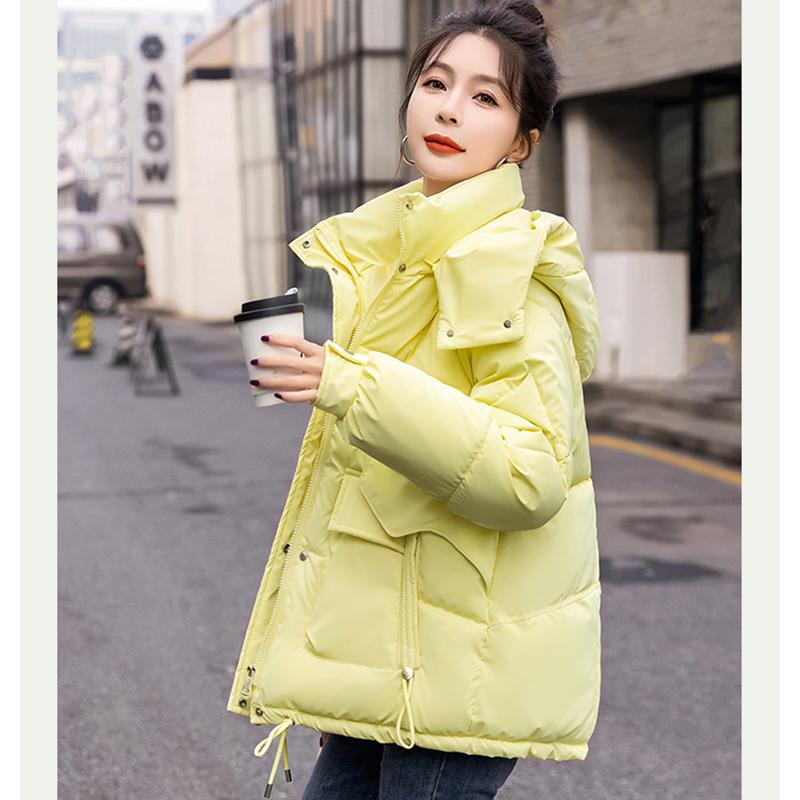 Autumn and Winter Fashion Women's Bread Jacket Short Down Cotton Jacket Korean Version Loose Casual Cotton Jacket Jacket Cotton Coat