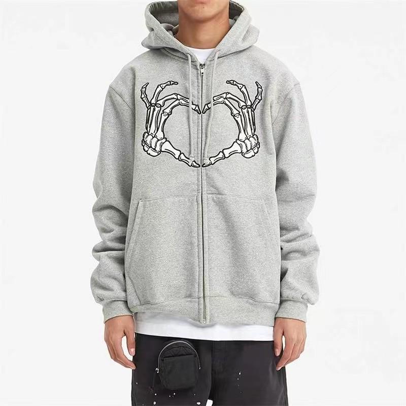 European & American Gothic Butterfly Zipper Hoodie - Autumn/Winter Style