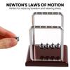 1 Peça Balança de Berço de Newton Bolas de Aço Movimento Perpétuo Bola de Colisão Ensino Escolar, Pêndulo de Ciência Física Decoração de Casa