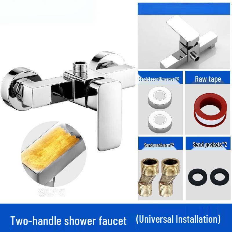 TLXT Bathroom Mixer Faucet and Pressurized Shower Set