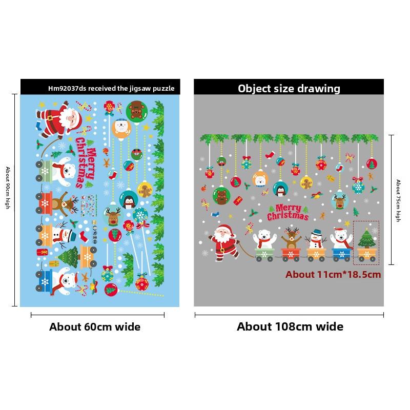 

Декоративные элементы Санта-Клауса, Атмосфера, Статические украшения на стекло для дверей и окон, Наклейки на окна для магазинов и торговых центров