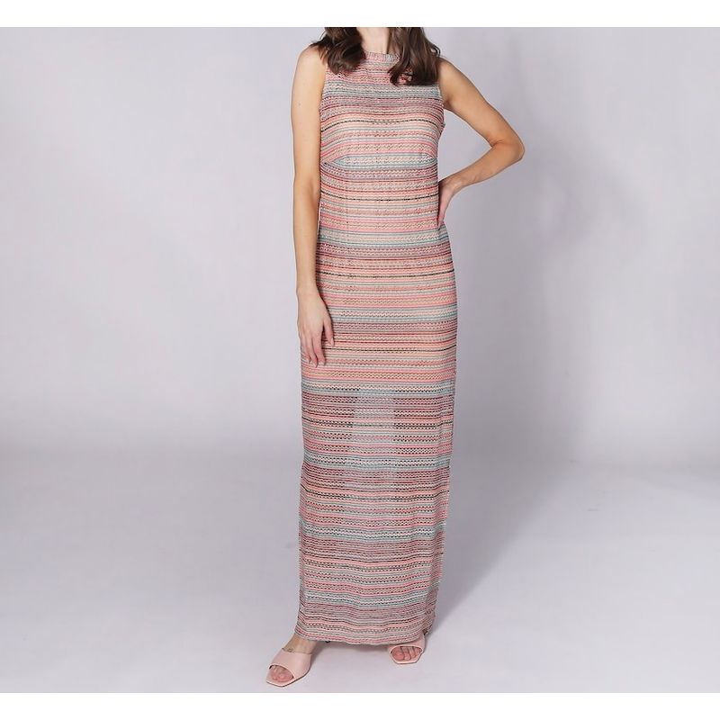 

Foreign Trade Order round Neck Slim fit Slimming Knitted Hollow Vacation Personality Summer New Perspective Split Temperament Dress Orange XL