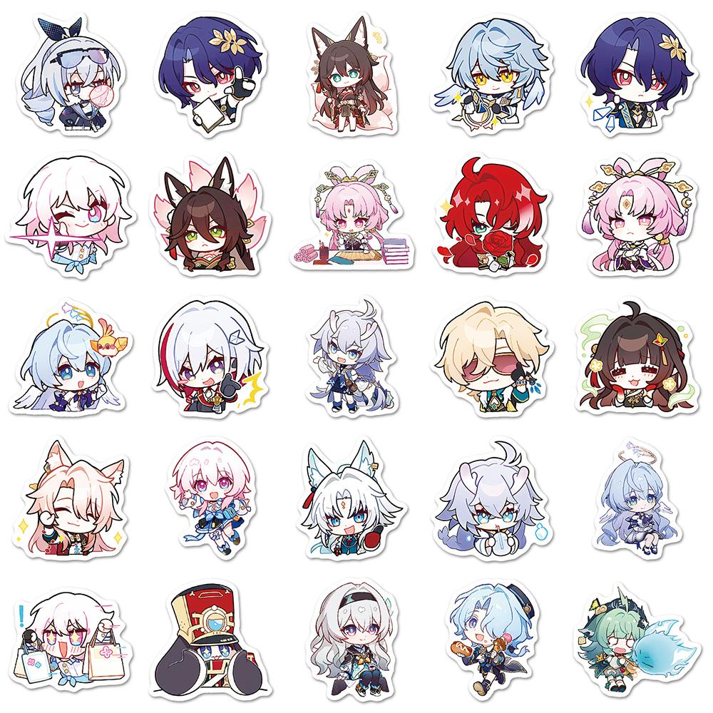 10/30/50pcs Cute Anime Game Honkai Star Rail Stickers DIY Skateboard Suitcase Scrapbook Phone Cartoon Waterproof Sticker Kid Toy