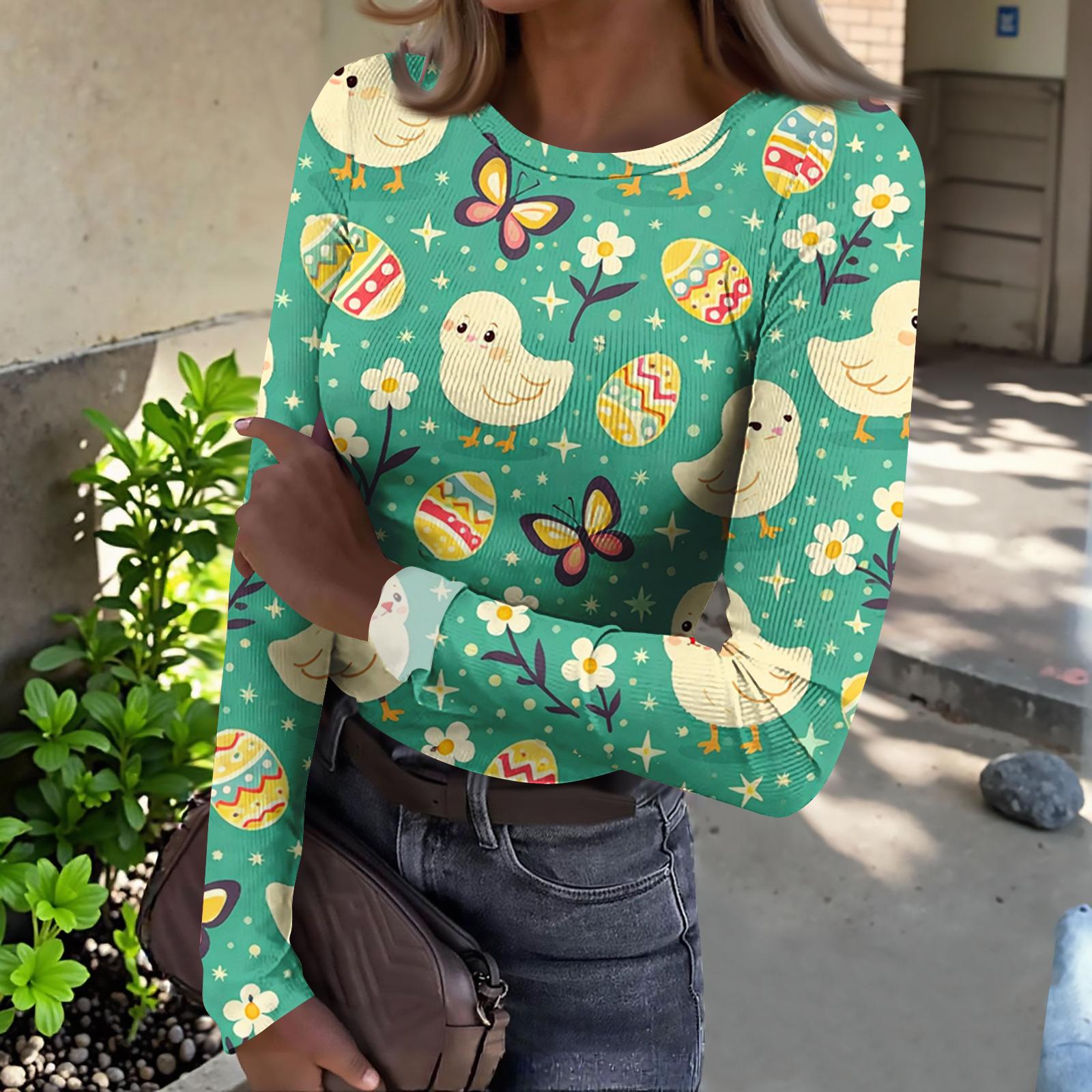 

Женская зимняя облегающая футболка, модная повседневная, с принтом, с круглым вырезом, пуловер, топ с длинным рукавом XXXL