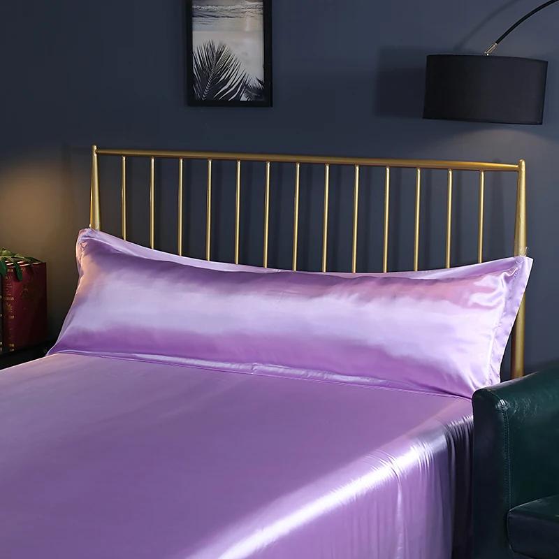 Multicolor Design Emulation Silk Satin Long Pillowcase Pillow Cover Pillow Case For Healthy Standard 48x120cm/48x150cm