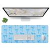 Sweet Pink Dot Bow Mouse Pad Watercolor Ribbon Knot Pattern Non Slip Desk Mat For Gamers Office Home Keyboard Desktop Decor