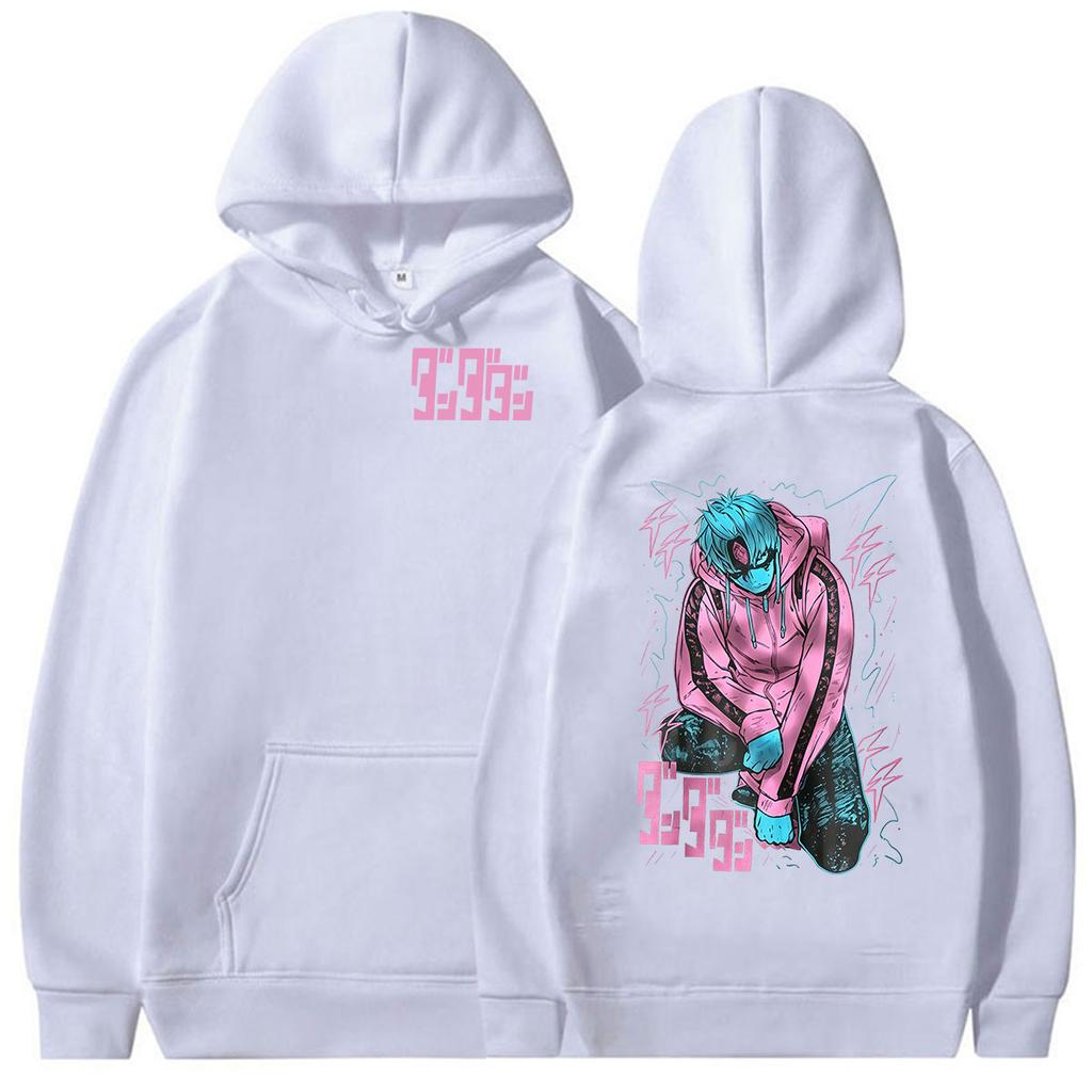 Japanese Anime DANDADAN Jiji X Evil Eye Hoodie Unisex Clothing Fashion Pullover Sweatshirt Vintage Long Sleeve Fleece Hooded