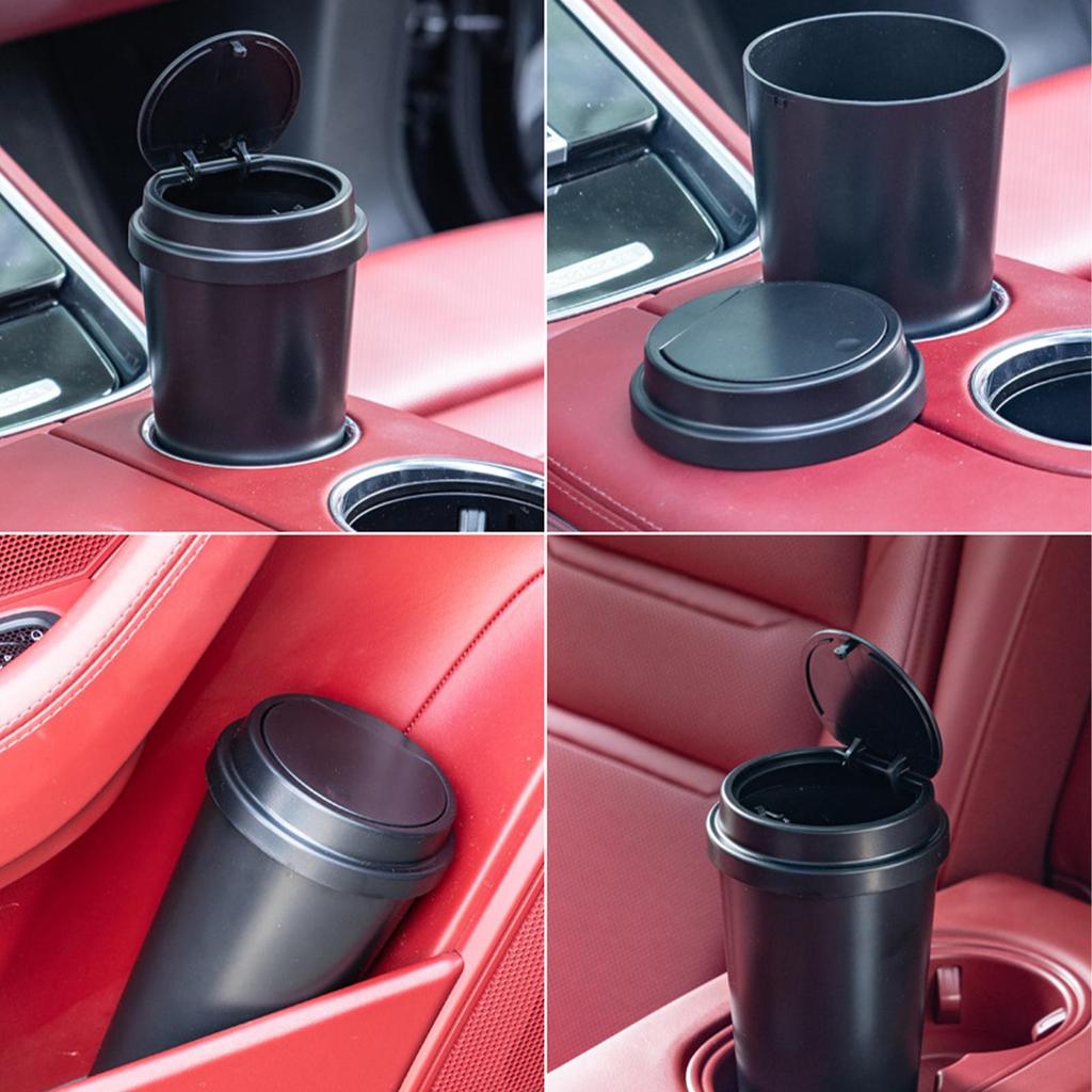 For Vehicle Car Trash Bin Car Accessories Trash Can Bin Waste Basket Leak Proof Container Storage Organizer Vehicle Accessories