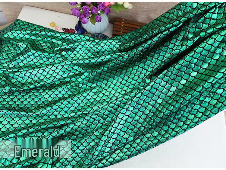 Iridescent Mermaid Fabric: Fish Scale, Laser, Stretch, Ideal for Costumes & Stage Decor