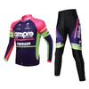 Mens Cycling Jersey Shorts Set Long Sleeve Quick Dry Breathable Mountain Road Bike Apparel