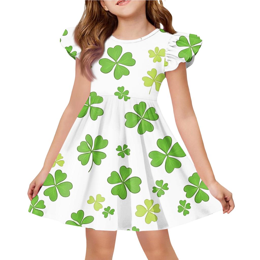 Letnia Sukienka Księżniczki dla Dziewczynek - Sukienka T-shirtowa o Kroju A. dzień Patryka