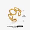 Wholesale High End Waterproof Three-dimensional M Letter Hollow Stainless Steel Finger Ring Trendy for Women Personalize Jewelry