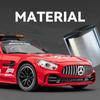 1/24 Scale Mercedes Benz GTR AMG Safety Car Alloy Supercar Diecast Model Sound & Light Pull Back Toy Trendy Ornament Gift for Children