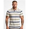 Polo da uomo a maniche corte a righe estive in cotone da uomo casual da lavoro, colletto con bavero M-6XL