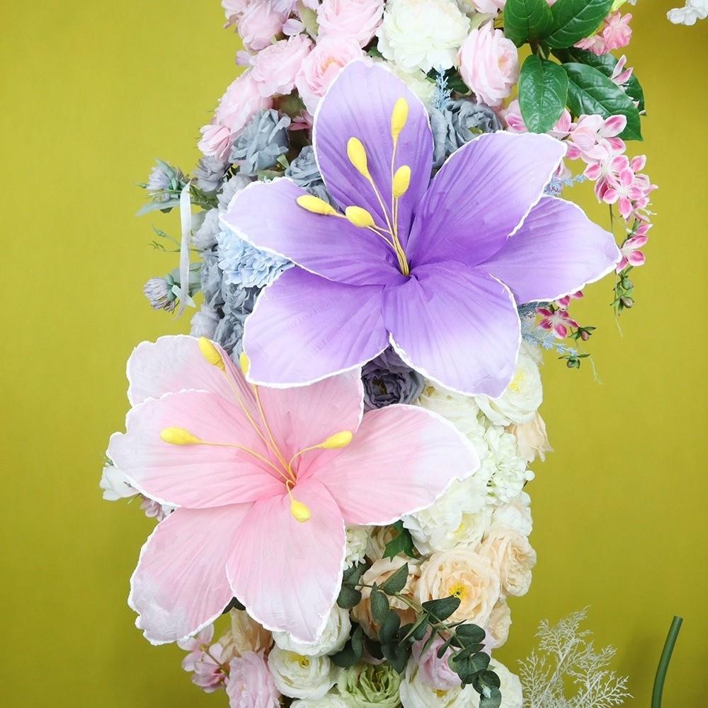 50 cm Storlek Doftolvon Skumblomma Skummaterial Icke-vävt tyg Simulering Blomma Stor Skala Sammetstextur Falska Blommor