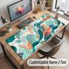Floral Garden Theme Customized Mouse Pad Personalized Print Name Text Desk Mat For Home Office Table Decor