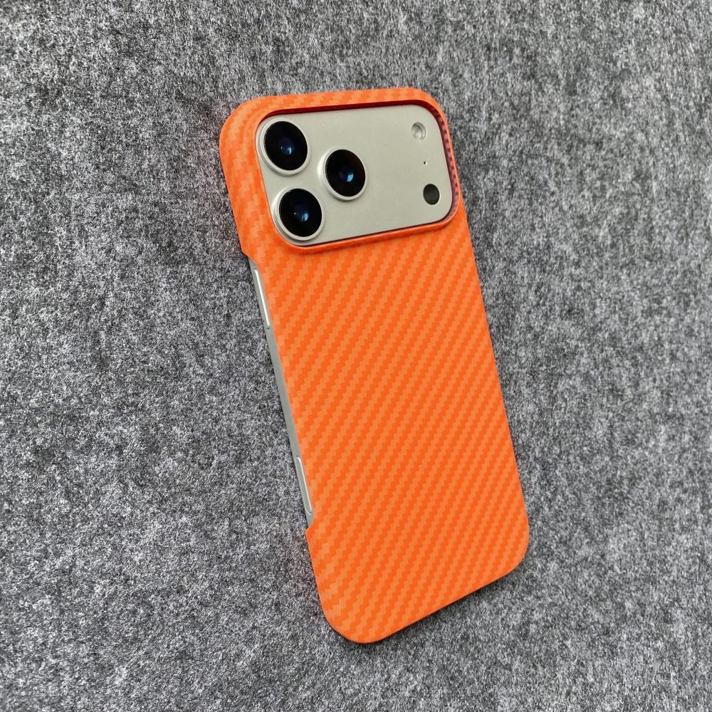Ultra-thin Carbon Fiber Kevlar Pattern Phone Case for IPhone 17 Air 16 15 14 13 12 11 Pro Max Shockproof Matte Armor PC Cover