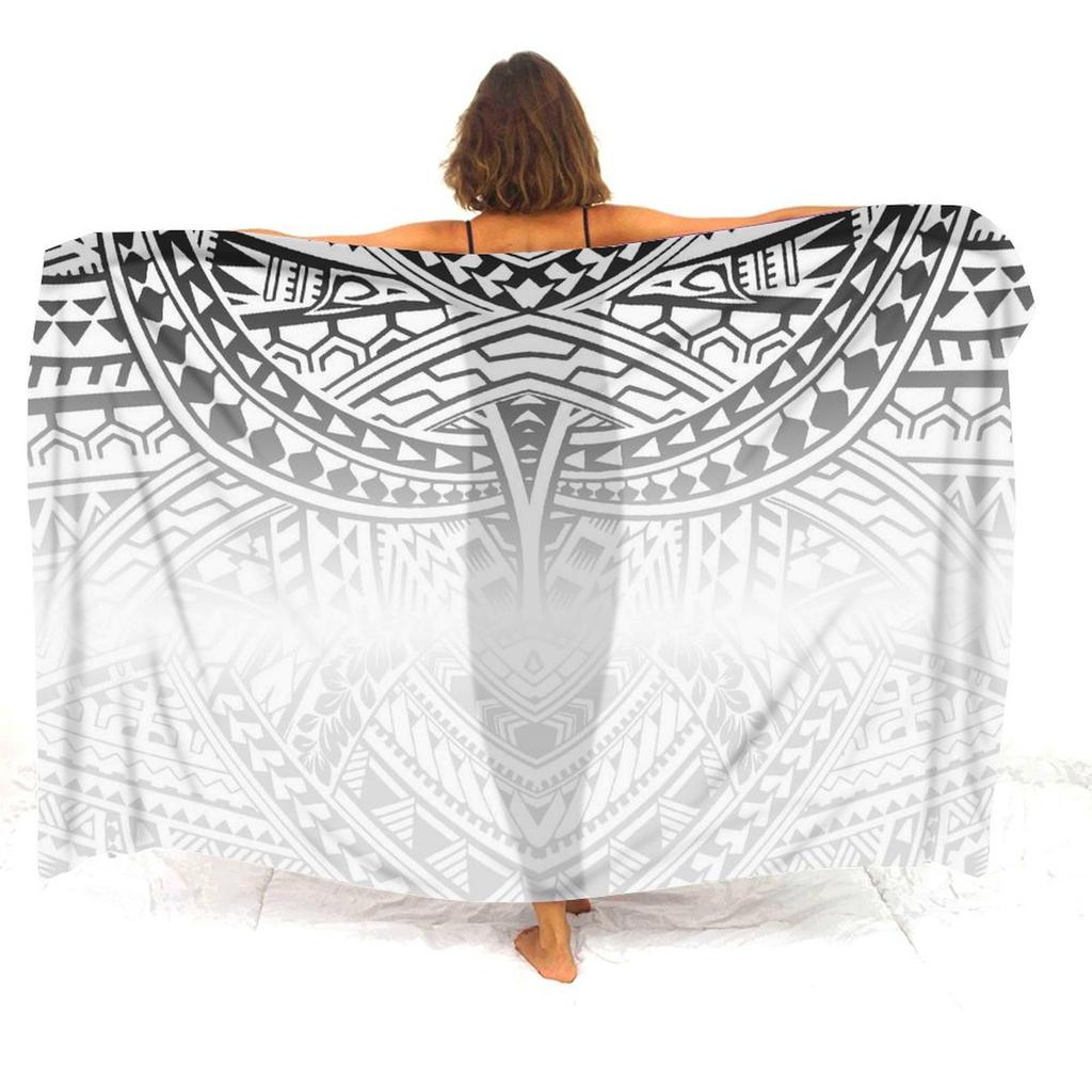 Soft And Comfortable Fabric Summer Beach Holiday Sun Sarong All-In-One Cover Coat Polynesian Print Tailored Women'S Sarong