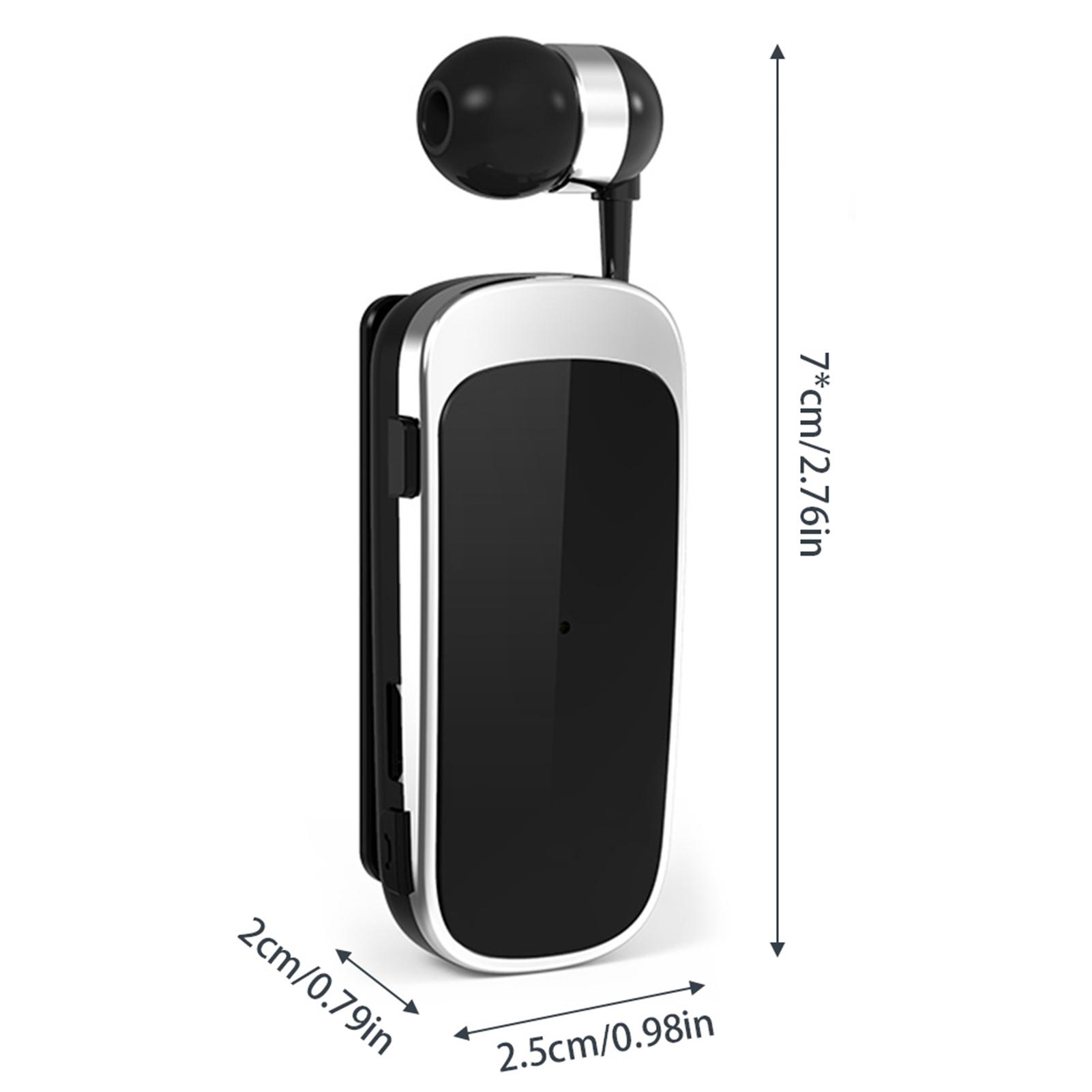 

K52 Wireless Business BT Headset in Ear Retractable Earphone Hands free Sport Driver Earphone Telescopic Clip on Stereo