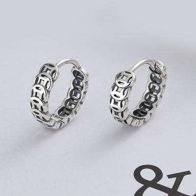 925 Sterlingového stříbra Ron Kruhový prsten E006 Náušnice prsteny (Wfgjerg)