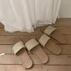 Summer Breathable Linen Indoor Sandals - Non-Slip, Sweat-Absorbing, Cotton Straw Slippers for Couples