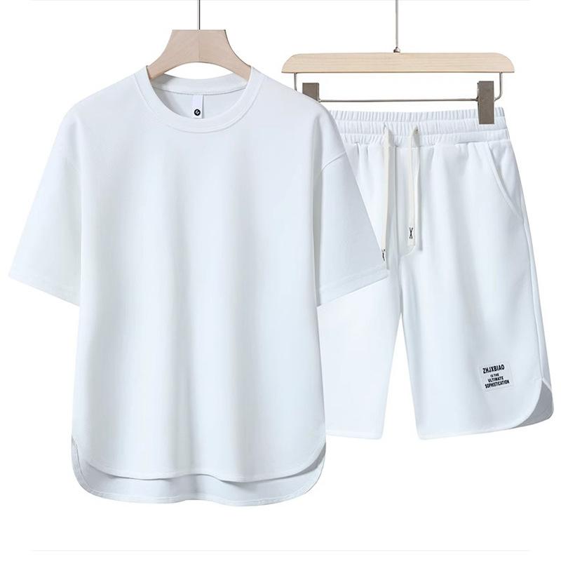Tenue de sport décontractée pour femme, mode, ample, manches courtes, short, ensemble deux pièces