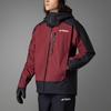 Adidas Terrex Xperior 2L Insulated Rain.Rdy Jacket Color Block Logo Long Sleeve Hooded Ski Jacket Men Jackets Shadow-Red IB4221