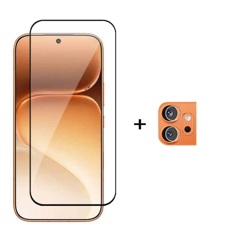 6in1 Full Cover Glass For Honor 600 Tempered Glass Honor 600 Screen Protector Protective Phone Lens Film Honor 600