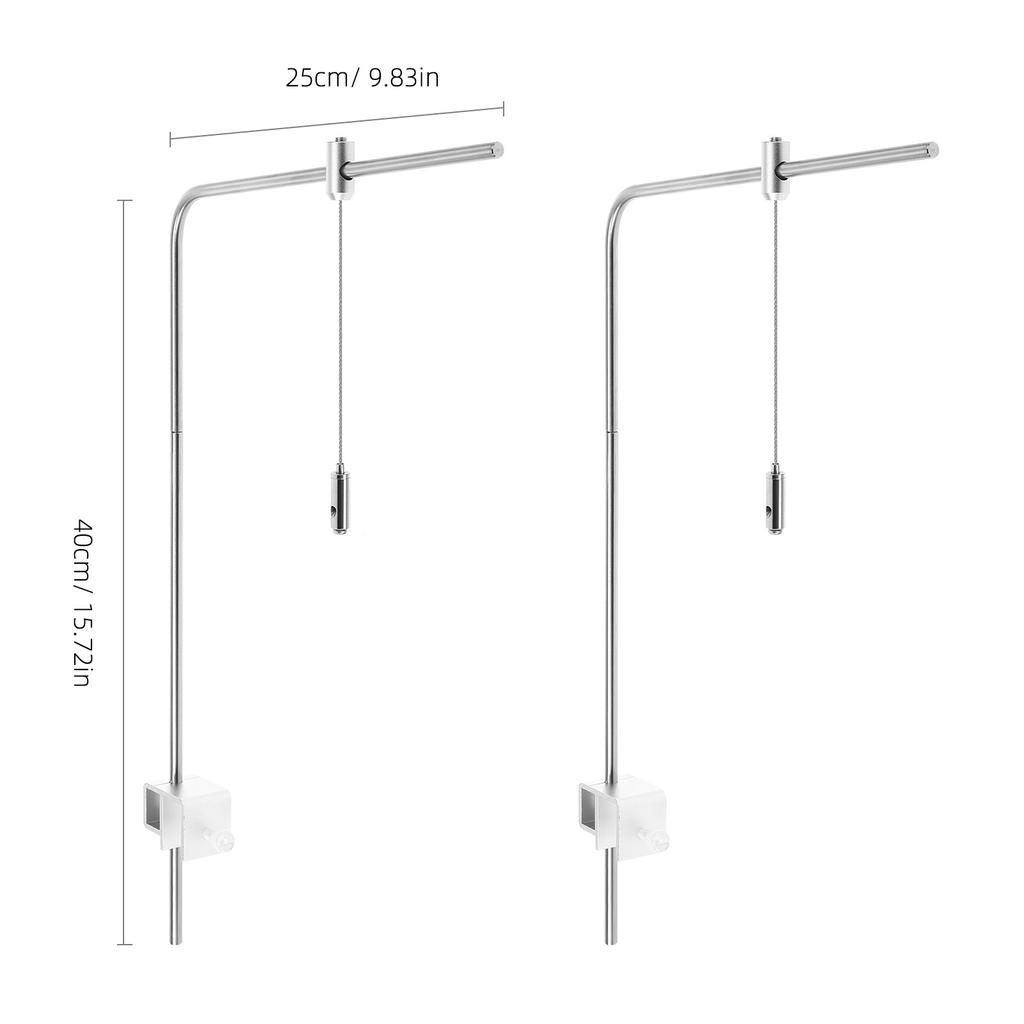 1Set Space Saving Adjustable Fish Tank Light Rack Premium Aluminum Alloy Construction Lamp Rack for Aquarium Lighting Fish Tank