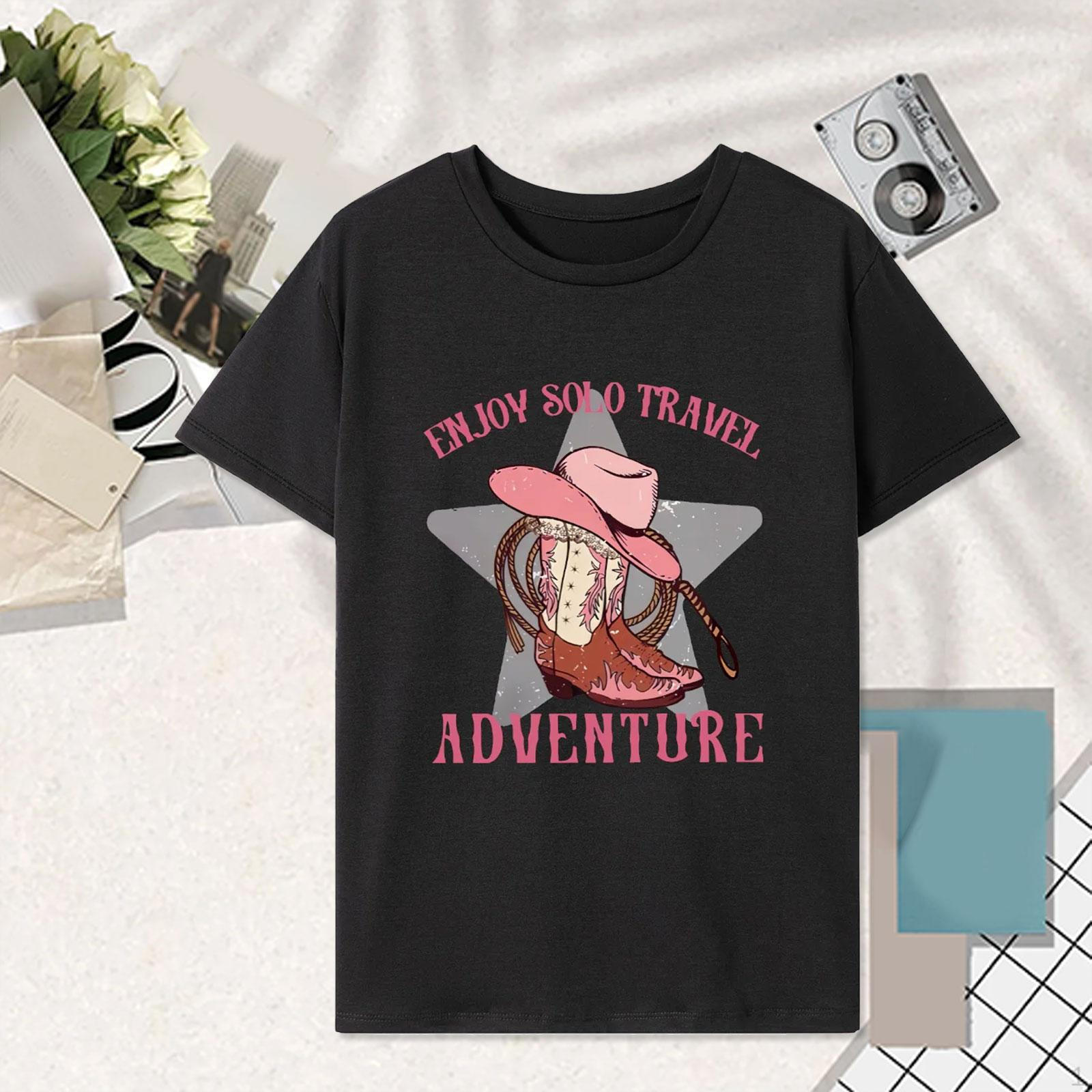 

Футболка для женщин, базовая футболка, одежда с круглым вырезом, спортивная праздничная поездка