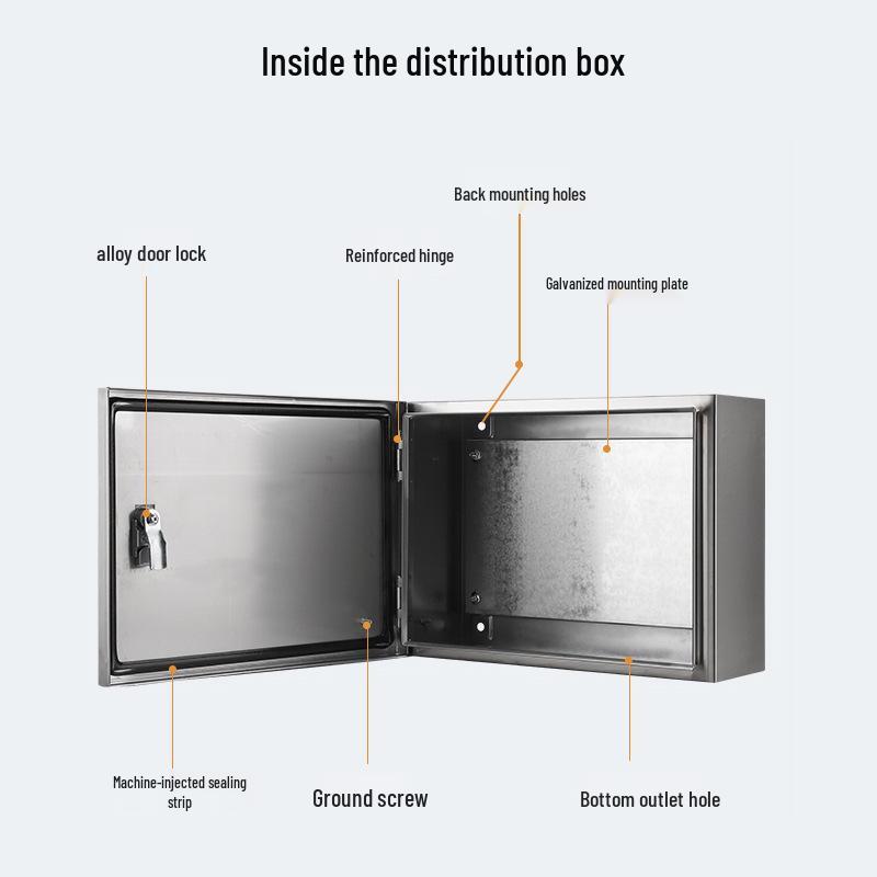 304 Stainless Steel Waterproof Control Box - Horizontal Style Switch Equipment Box