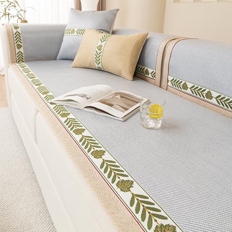 Argy Wormwood Rattan Mat Sofa Cushion Washed Ice Silk Non-Slip Summer Summer Summer Summer Summer Mat Sofa Cover Seat Cushion Ice Pad