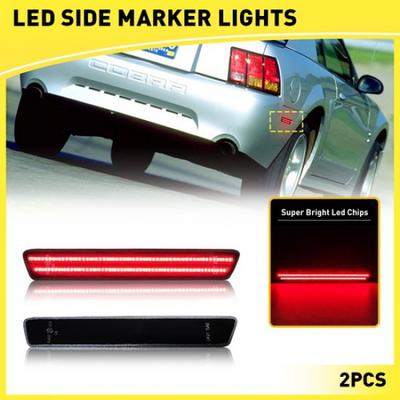 For 99-04 SN95 Mustang Ford Red LED Bumper Side Rear Marker Parking Light Lamp K