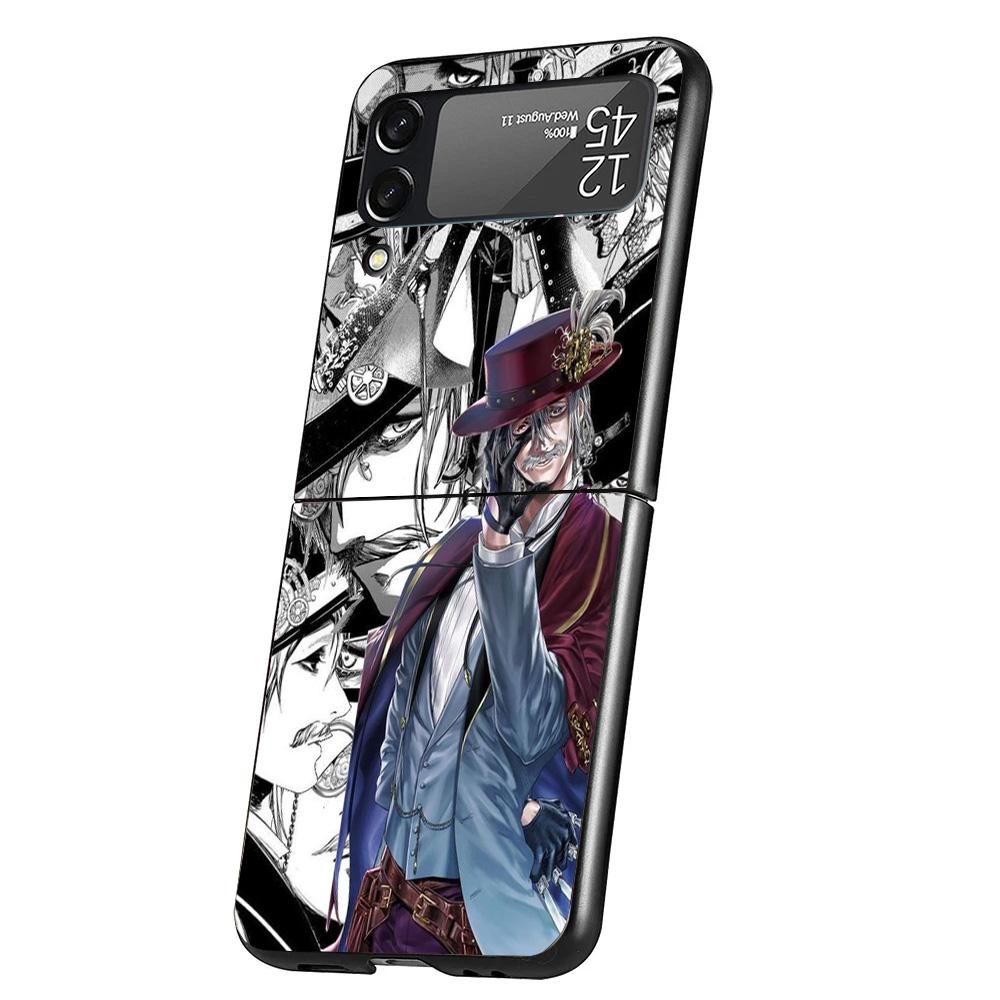 Record of Ragnarok Anime Case Phone Cover for Samsung Galaxy Z Flip 6 5 4 3 5G ZFlip6 ZFlip5 ZFlip4 ZFlip3 Black Hard Trend Fund